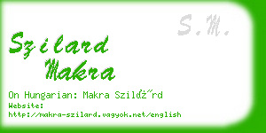 szilard makra business card